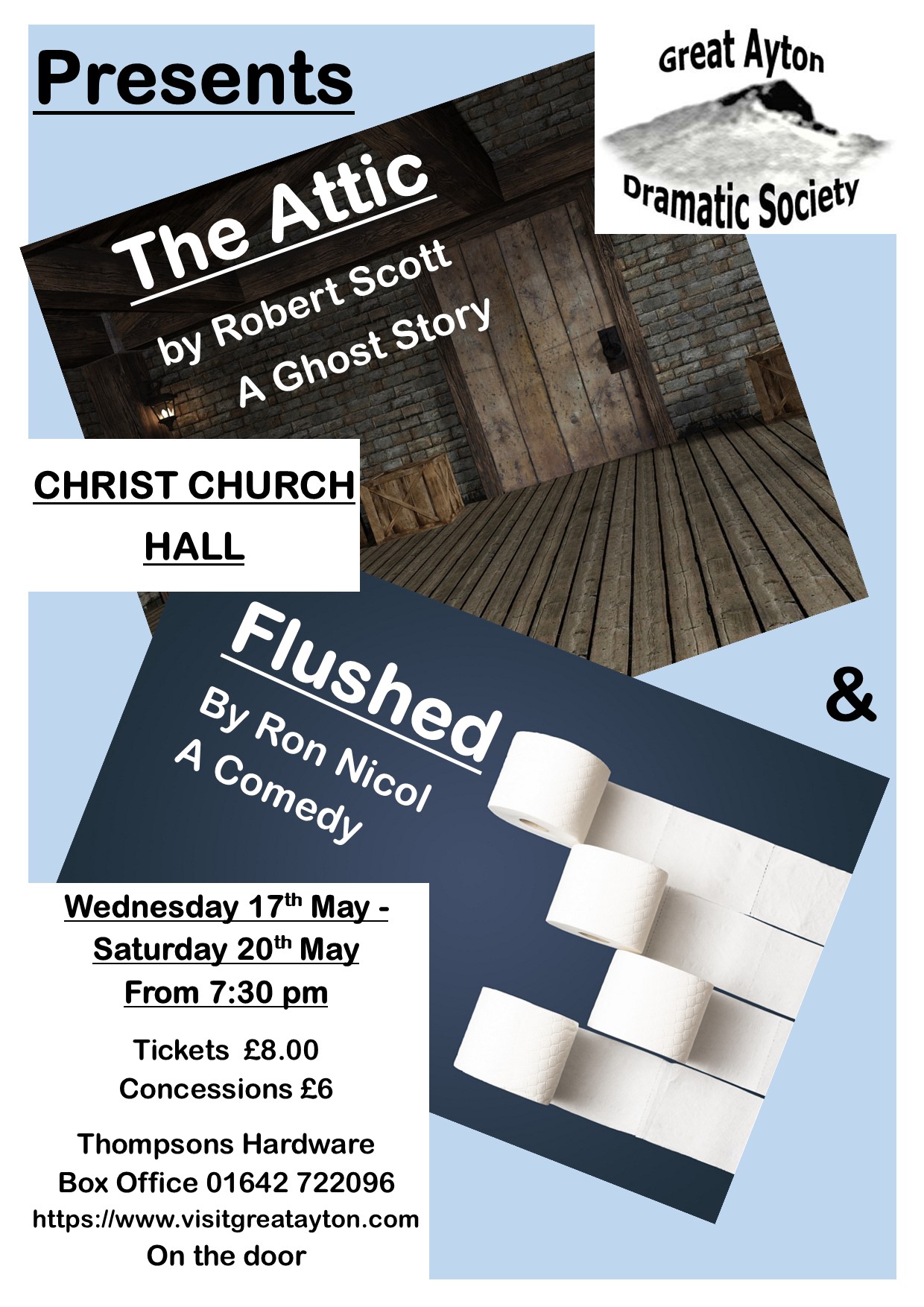 The Attic and Flushed Two one act plays Visit Great Ayton, North