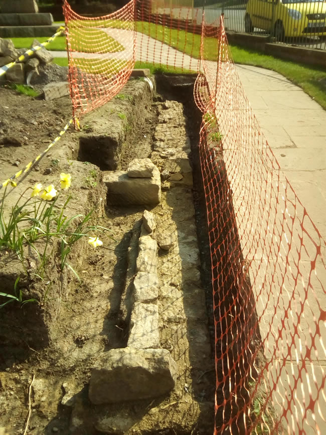 Cook Family Memorial Garden Great Ayton excavation