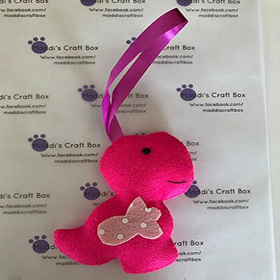 Felt Dinosaur Pink