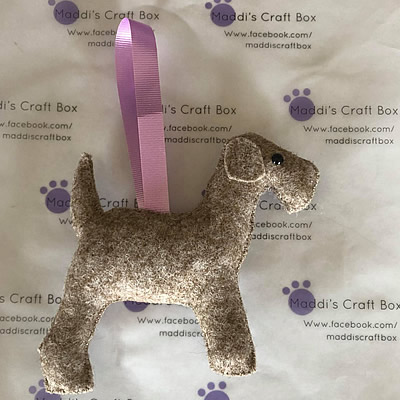 Felt Grey Hound Hanging Decoration