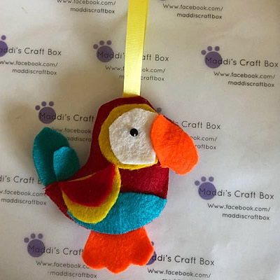 Felt Parrot Hanging Decoration