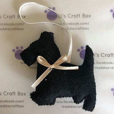 Felt Scottie Dog Hanging Decoration
