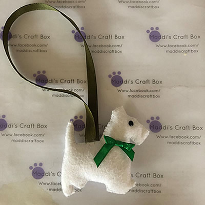Felt Westie Hanging Decoration