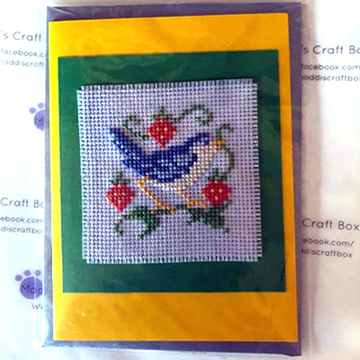 Blue Bird Cross StitchGreeting Card