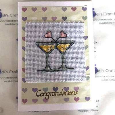 Congratulations Cross Stitch Greeting Card