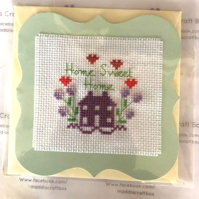 Home Sweet Home Cross Stitch Greeting Card