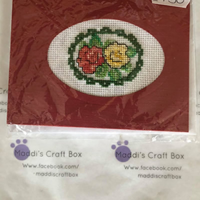 Floral Cross Stitch Greeting Card