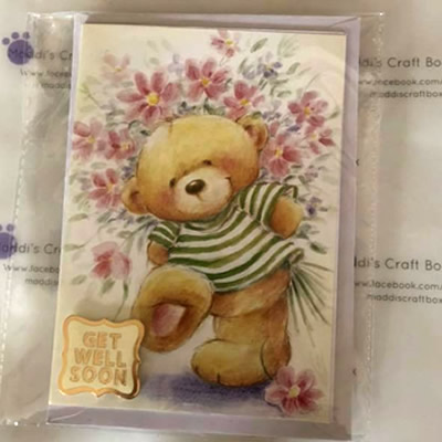 Get Well Soon Teddy Greeting Card