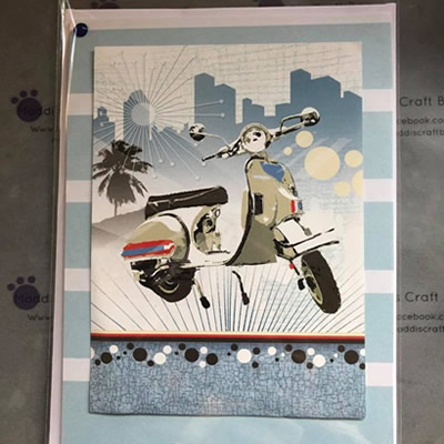 Moped Greeting Card