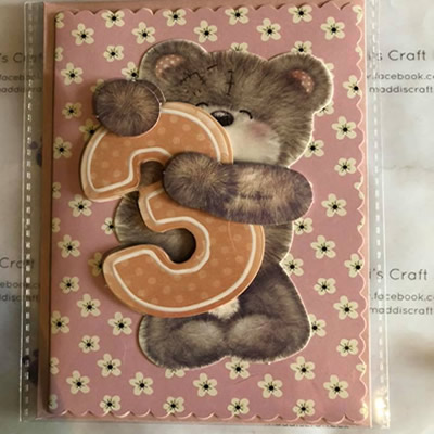 Three Today Greeting Card