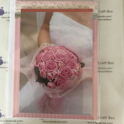 Wedding Card Pink Bouquet Greeting Card