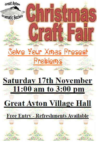 Great Ayton Dramatic Society Christmas Fair 2018