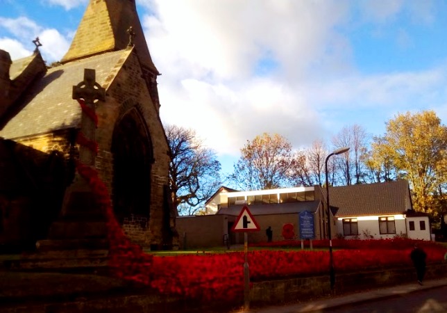 Christ Church Great Ayton poppy Memorial