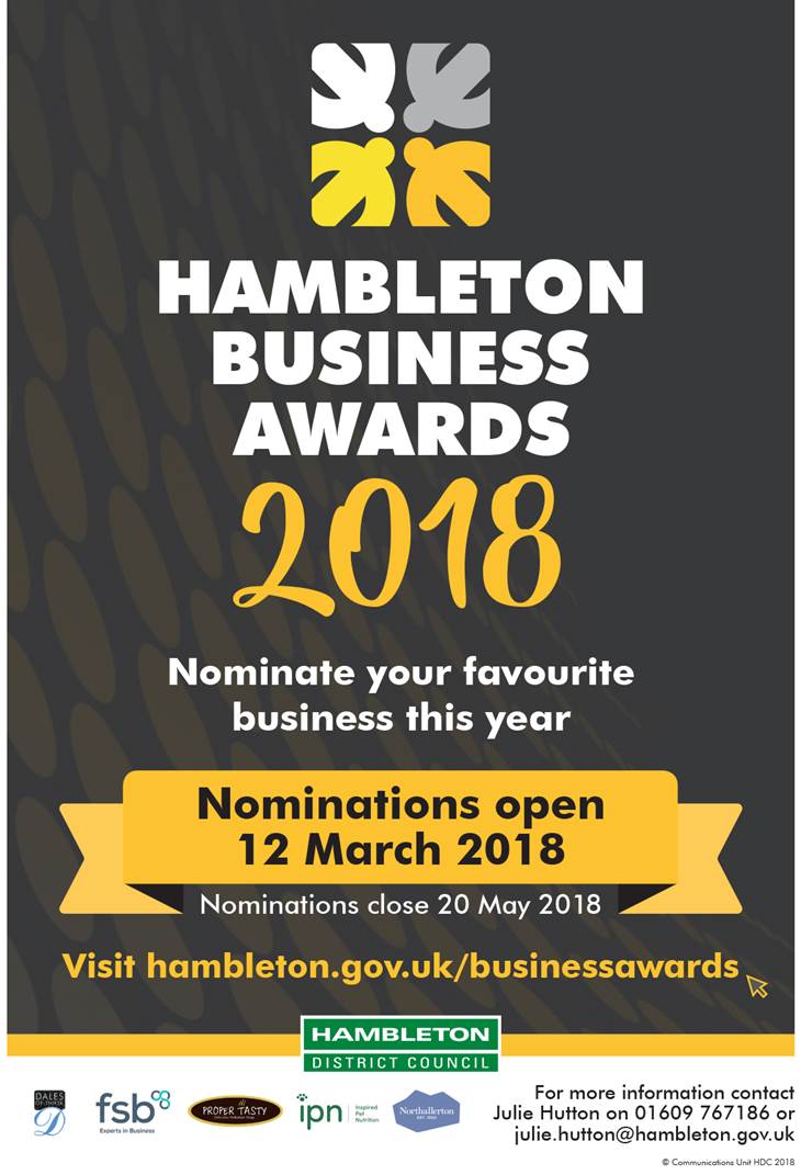 Hambleton Business Awards Poster 2018